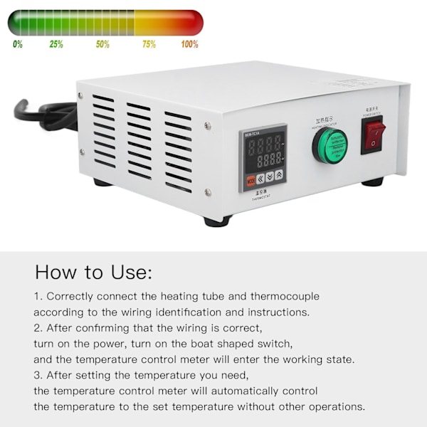 Temperaturregulator PID Temp Kontrolboks Digital Display Termostat M6 AC220V 1 meter / 3.28ft