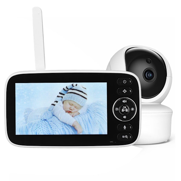 4,3 tommer Babymonitor Klar Billede Wifi Forbindelse Nattesyn Funktion Realtids Lyd Automatisk Babymonitor 100‑240V EU Stik
