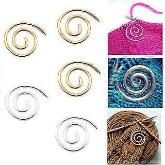 Spiralsticka i rostfritt stål 1/3/6 st Vävnålar Kit Guld