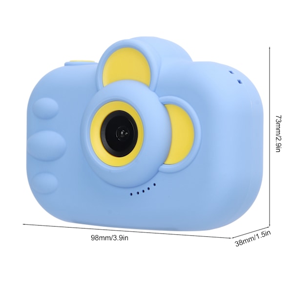 Barnkamera 12MP Dubbla Fram- och Baklins 1080P Digital Videokamera för Flickor och Pojkar Blå