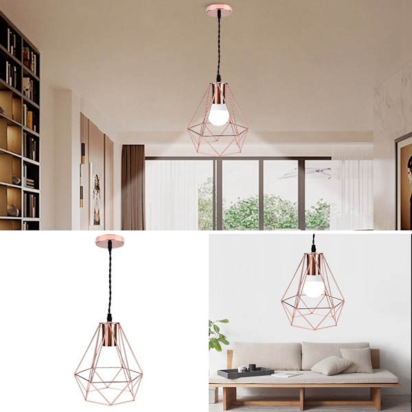 E27 Metall Modern Inomhus Hängande Taklampa Pendel Ihålig Lampa AC85-265V