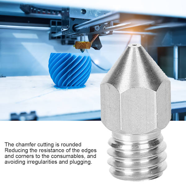 5 st. Rostfritt Stål Munstycke Extruder Print Head 3D-skrivartillbehör 1.75/0.3mm