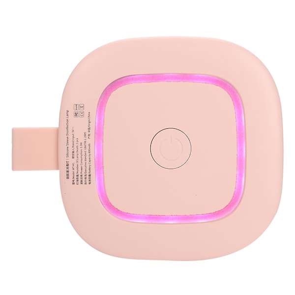 USB-käyttöinen kannettava kauneusvälineiden UV-puhdistuslamppu Älykäs puhdistuslamppu (Vaaleanpunainen)