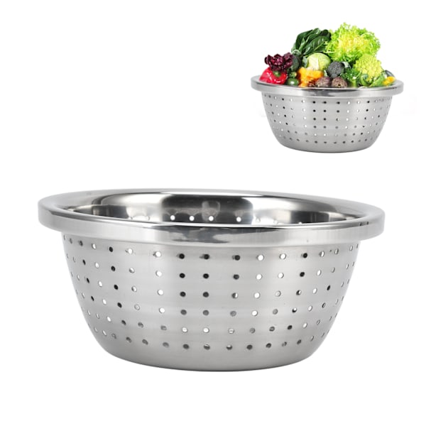 Effektiv Vattenavlägsning, Mikroporös Durkslag i Rostfritt Stål För Snabb Dränering, Stor Kapacitet Köksdurkslag (18cm)
