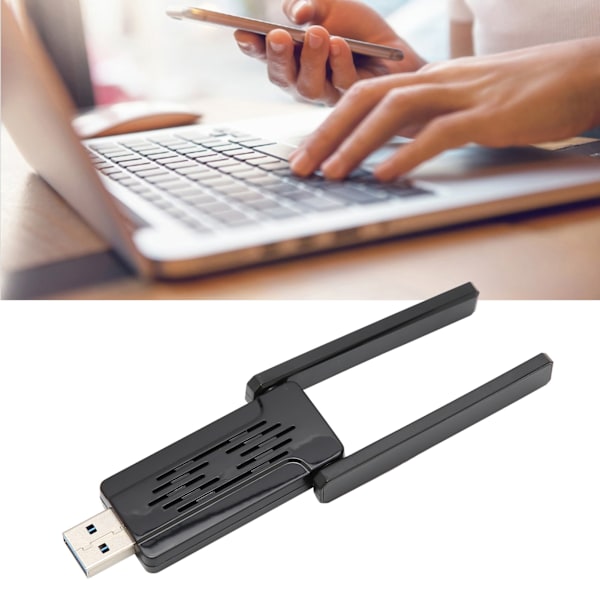 Laptop PC-adapter, Avancerad säkerhet Tri Band för snabb dataöverföring, Dual Band nätverksadapter Stark anti-interferensförmåga, Bred kompatibilitet
