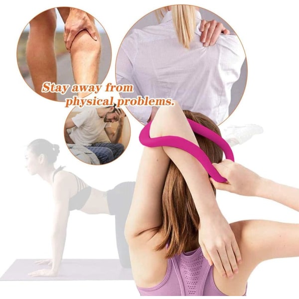 Fascia Stretching Ring, 2 stk Yoga Ring Pilates Circles, Yoga Massasje Ring, Fitness Stretching Ring for stretching, mage og rygg stretching
