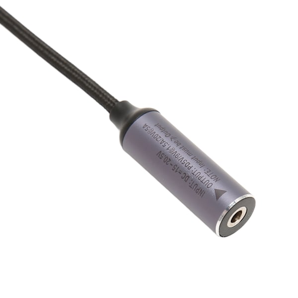 DC 5.5mmx1.0mm till Typ C Laddningskabel Hona till Hane 100W DC5510 till Typ C Strömkabel med PD Auto Identifieringschip