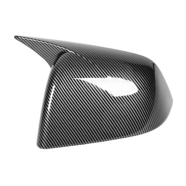 Side Speildeksel Høyglans Dør Eksteriør Vingespeilhetter Erstatning for Tesla Model Y 2020 til 2023 Karbonfiber Stil