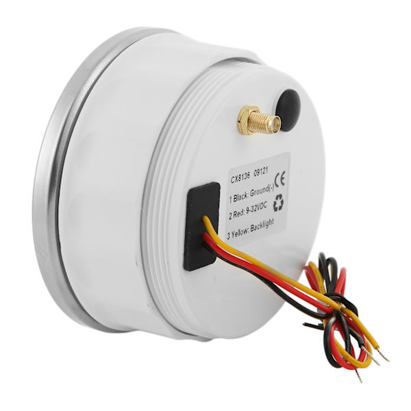 85 mm / 3,35 tuuman GPS-nopeusmittari 0-60 MPH/H LCD-näyttö säädettävällä taustavalaistuksella asuntoautoille, veneille 9–32 V DC Valkoinen