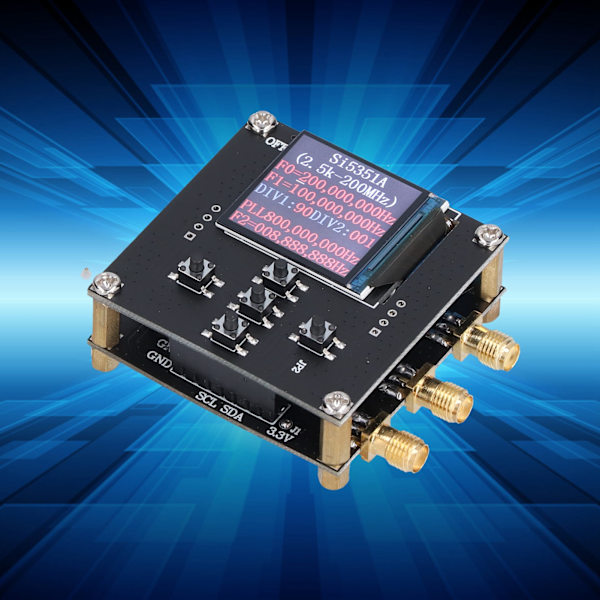 Klocksignalgenerator Självskärmande PCB-verktyg för detektering av 5V 2,5K‑200MHZ SI5351A
