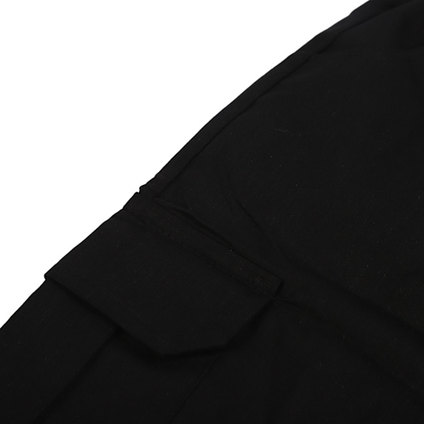 Miesten Cargo-shortsit, useita taskuja, vetoketjukiinnitys, polven mittaiset, löysät, rennot kesäshortsit, musta, koko L