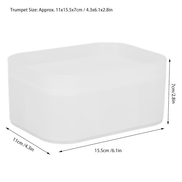 Skrivebords Kosmetikk Oppbevaringsboks Husholdning Salong Sminke Skrivebord Organizer Boks Liten Hvit 6 Ruter