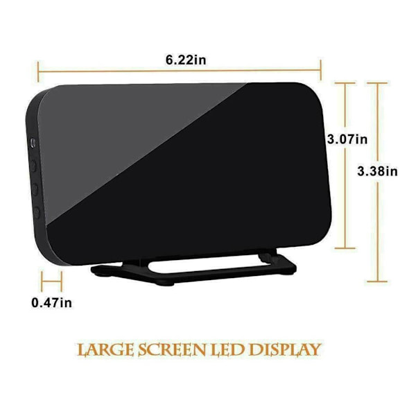 LED Digital Väckarklocka med Spegel Digital Väckarklocka