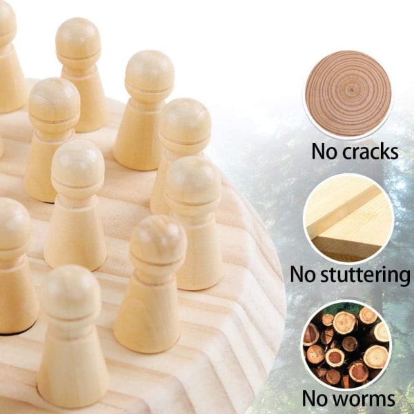 Memory Match Stick Chess, Jeux en bois, Échecs à mémoire en