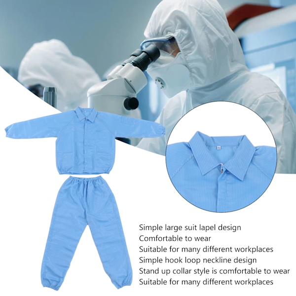 ESD-jakke i polyester til malingbeskyttelse - Workshop Split Clean Tøj til Mikroelektronik XL