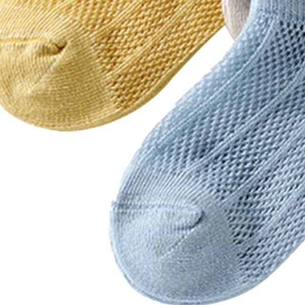 5 Par Barn Sommar Låga Strumpor Tunna Andningsbara Mesh Mjuka Unisex Ankelstrumpor Låga Strumpor för Pojkar Flickor Dinosauriemönster S (1‑3 År)