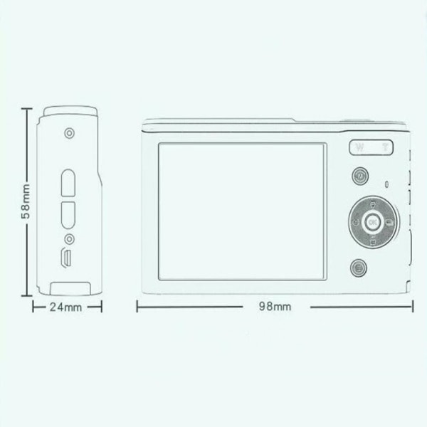 Digital Camera 2.8 LCD kompaktkamera, kompaktkamera, bærbart