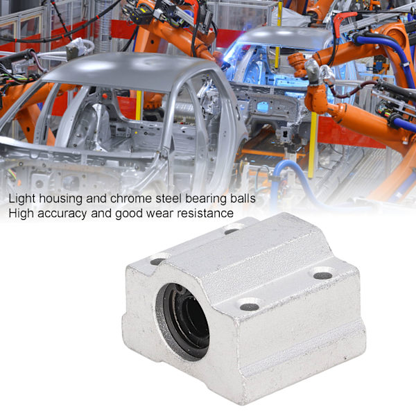 4 stk. SCS8UU Lineære Kuglelejer Glideblokke Aluminium Legering CNC Maskine Glideenhed 8mm Bore