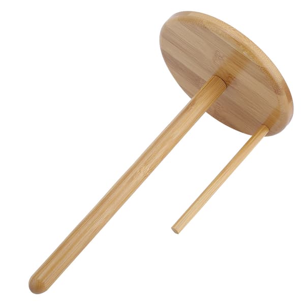 Naturfärgat pappershanddukställ i bambu med solid bas, högkvalitativ bambu säkerställer hållbarhet och rustik charm i ditt kök