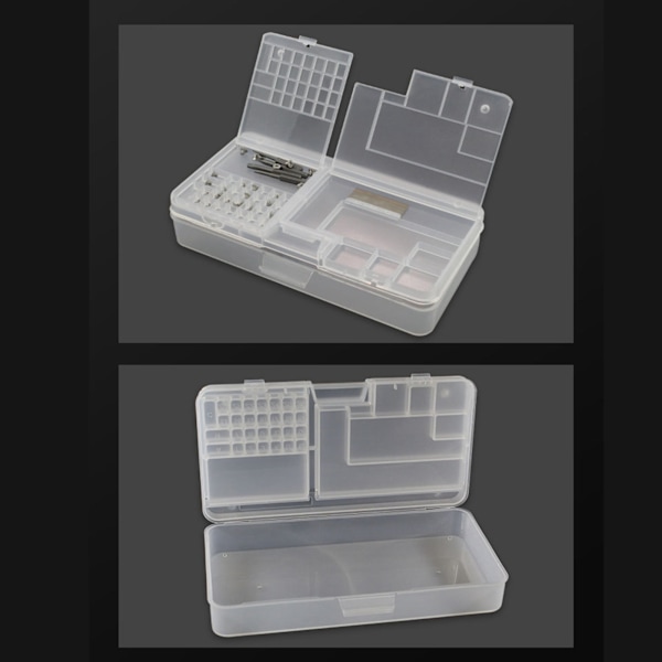 Batteriförvaringsbehållare för AA AAA-batterier, hållbar konstruktion, organiseringslåda med transparent design, lättburet skyddsfodral (24 st)