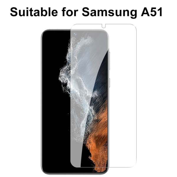 3-PACK Lämplig för Samsung A51 Skärmskydd med Avancerad Transparens