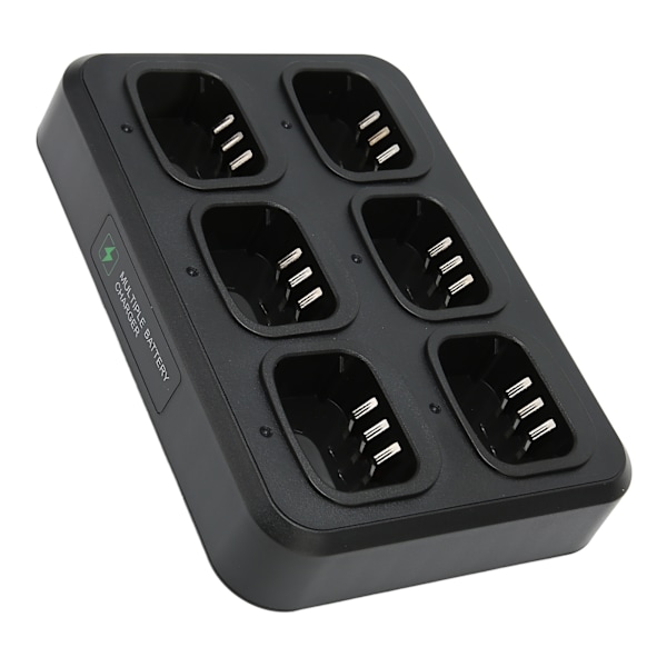 6-veis Walkie Talkie Ladebase Sikker Rask Lading Flere Enheter 2-veis Radiolader for BF‑UV5R AC100‑240V EU-kontakt