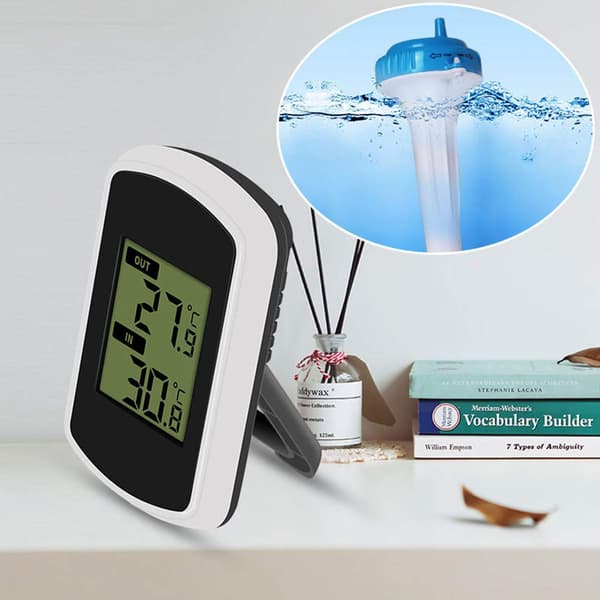 Väderbeständig digital pooltermometer, soldriven pooltermometer för simbassänger, spa, badtunnor, solcellsdriven med hög prestanda