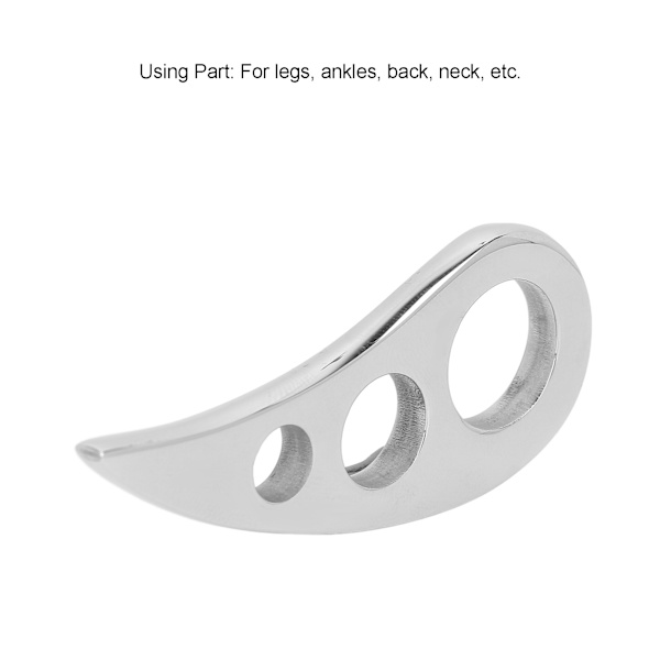 Gua Sha Værktøj Rustfrit Stål Skrabning Massage Muskelafslappende Værktøj 7x3cm til Fod Ankler Ben