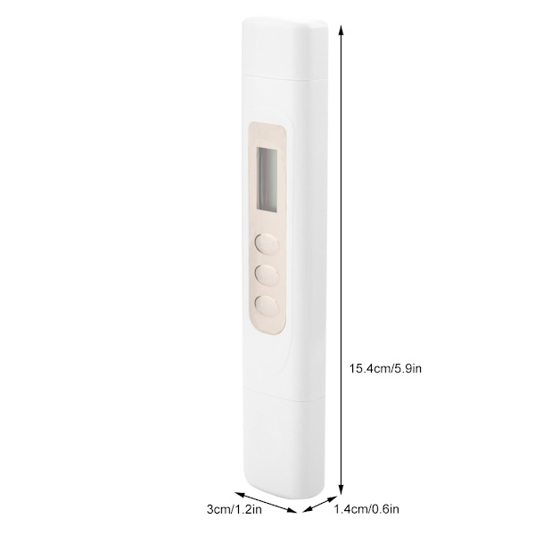 2-in-1 Digitaalinen LCD-vesitestisuikaleen lämpötila TDS-mittari juomille ja uima-altaalle