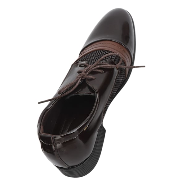 Formella Business-skor Snörning Fritid PU-läder Herr Casual Dress Skor för Vardagslivet Brun 44
