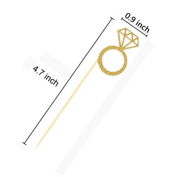 Chic Diamant Cupcake Picks, Festartikler til Engagerende Bryllupsarrangementer