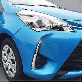 Krom Front Tåkelys Deksel Stripe for Toyota Yaris Vitz 2017 2018 Støtfanger Tilbehør Trim Bil-Styli