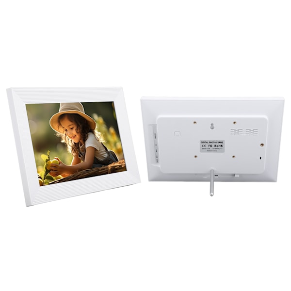 10,1 tums digital fotoram 1280x800 HD IPS pekskärm 1GB RAM 16GB ROM minne Väggmonterad elektronisk bildram för Android 6.0 100‑240V UK