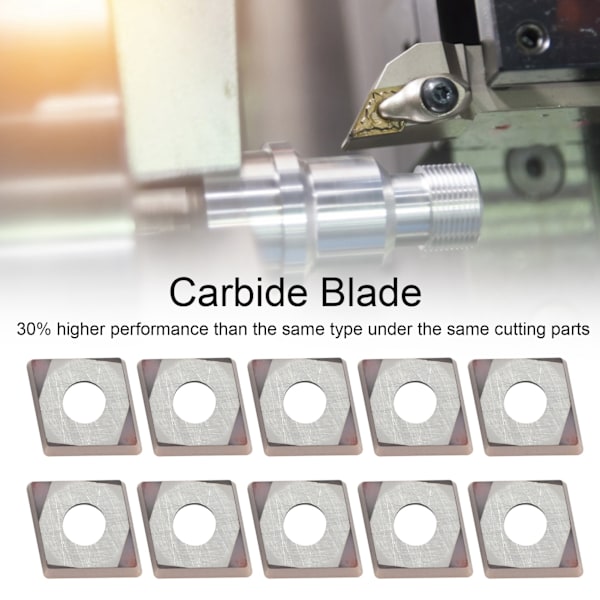 10 stk CNC Dreieinnsats Indekserbar Solid Karbidblad Skjæring CCMT060204‑6018