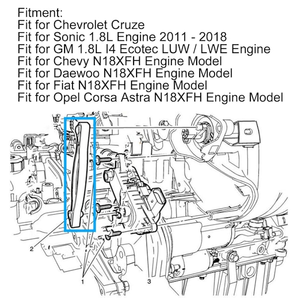 1.8L Imuputkivipujen säätöventtiilin vipu, korvaava osa Chevrolet Cruzelle