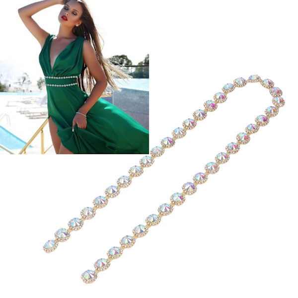 91 cm Solros Strasskedja Glittrande Dekorativ Strassblomkedja Kantband för Kläder Väskor Halsband DIY Modifiering