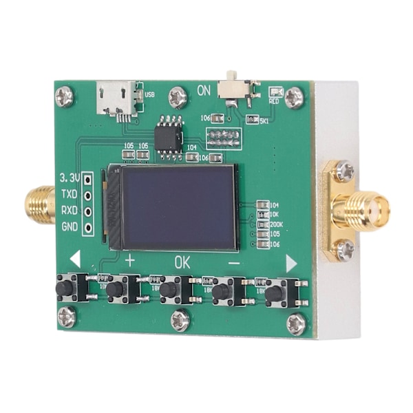 Digital Demper 6G RF Programmerbar Modul 30DB Trinn 0.25DB Organisk Lysdiodeskjerm CNC-Kasse
