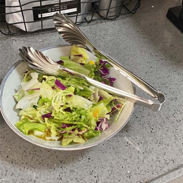 Catering Chef Matverktyg, Serveringsset i rostfritt stål för buffésallad, livstids support ingår (justerbart öppningsset)