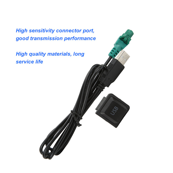 Bilradio USB-bryterpanelkabeladapterenhet erstatning for Octavia Fabia RCD510 RCD310