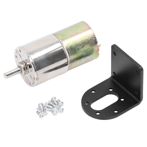DC-matomainen vaihdemoottori, mikroharjallinen, itsesulkeutuva, alumiiniseos, teollisuuskäyttöön, 12V 10W, pidike, 0-200 RPM