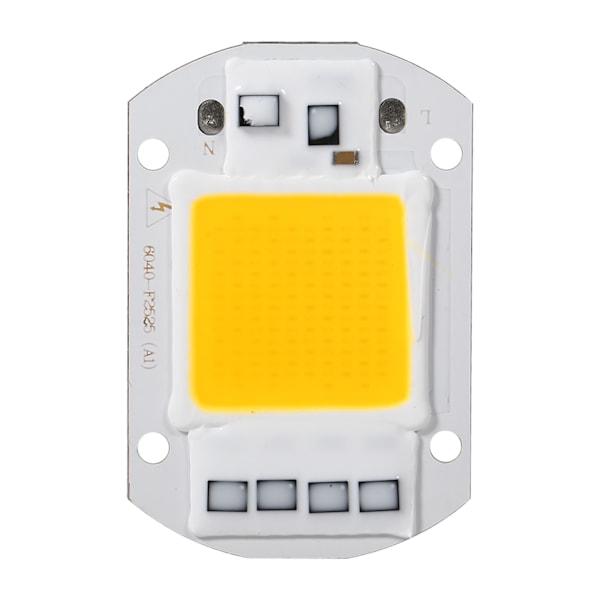 1 stk 220V 50W Varmt Hvit Høy Effekt Integrert LED Flomlys COB Chip Lampe (50W Varmt Hvit)