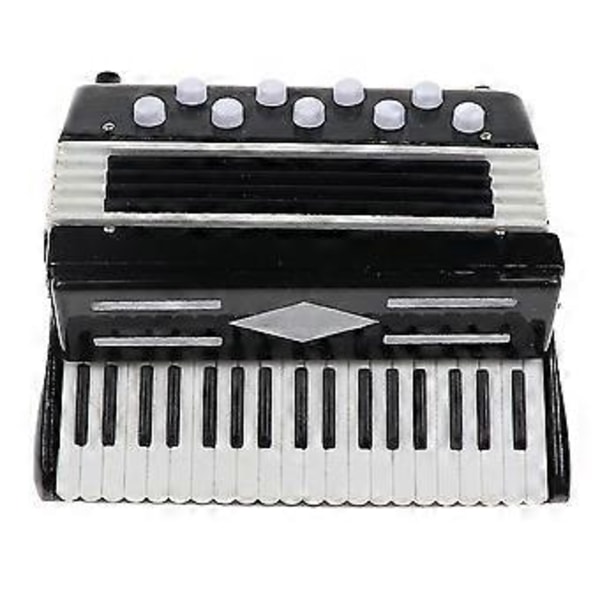 1kpl Mini Simulaatio Harmonikkamalli Mini Lelukas Lahja (Musta)