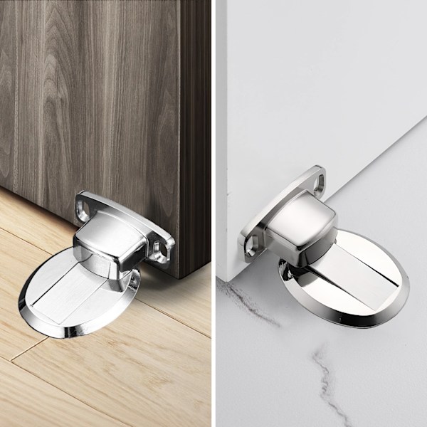 Magnetisk Dörrstopp, Osynlig Kraftig Borstad Satin Nickel Dörrhållare, Stark Magnetisk Dold Design Rostfritt Stål för Hemmakontor Sovrum