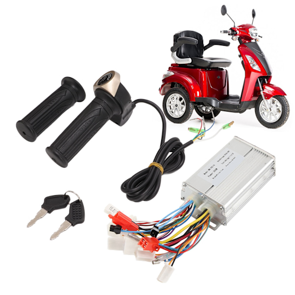 36V 48V 350W Borstlös Motorstyrenhet med Batteri-Strömdisplay Styre för Elsparkcykel