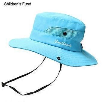 Solhat Foldbar Bucket Hatte Dame Fiskehat Boonie Hat Sol UV Beskyttelse Lang Stor