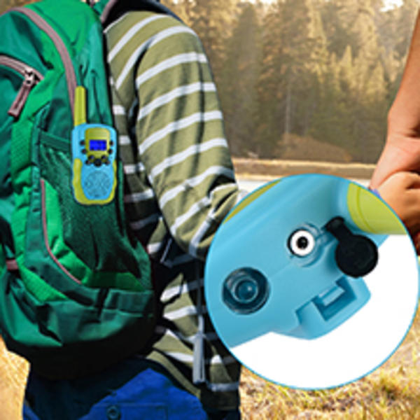 2 pakker er velegnet til 3-12-årige børns walkie-talkies 22 kanaler 2 radiolegetøj med baggrundslys LCD-lommelygte $ børns walkie-talkies