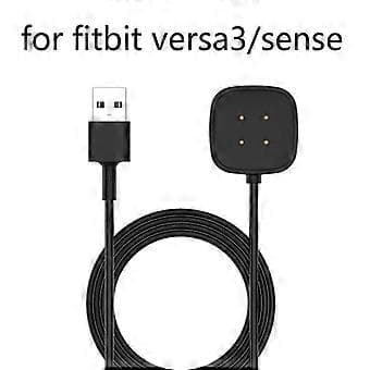 Laddningsdocka för Fitbit Versa 3/Sense Smart Watch Laddningskabel USB Laddningsdata