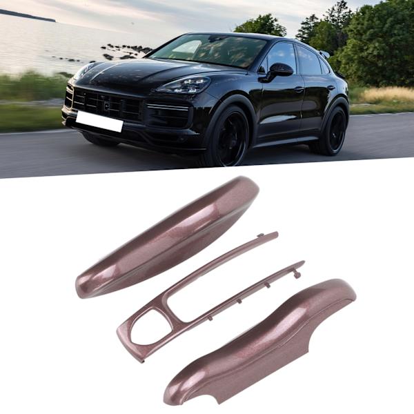Nøkkelbeskyttende deksel for bilnøkkel med fjernkontroll, 3 deler, erstatning for Cayenne Panamera 911 Taycan, rosa