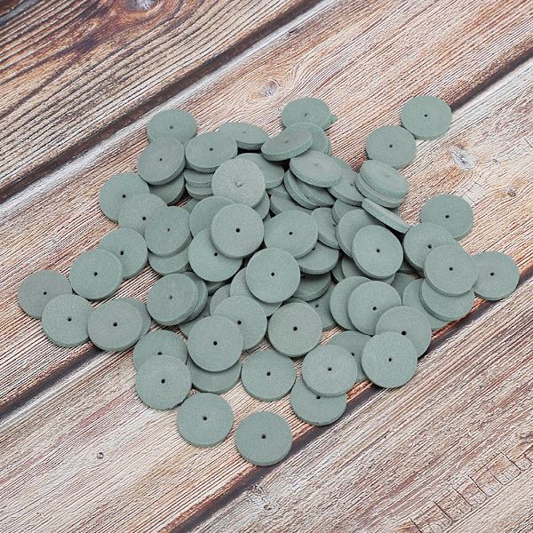 100 st Gummislipstenar för Metall Tand Mini Borr Slipverktyg Tandvård Tillbehör Grön