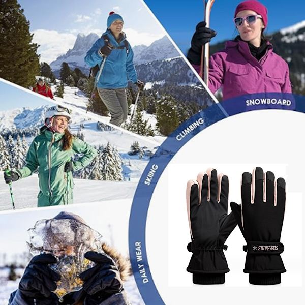 Vinter Ski Sne Handsker til Mænd Kvinder Touchscreen Vandtætte Handsker til Vinter